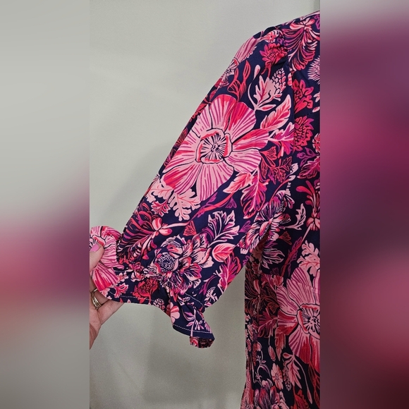 MICHELLE MCDOWELL Marlowe Top In High Tea Pink/purple Multi. Size Med NWT - Picture 10 of 14